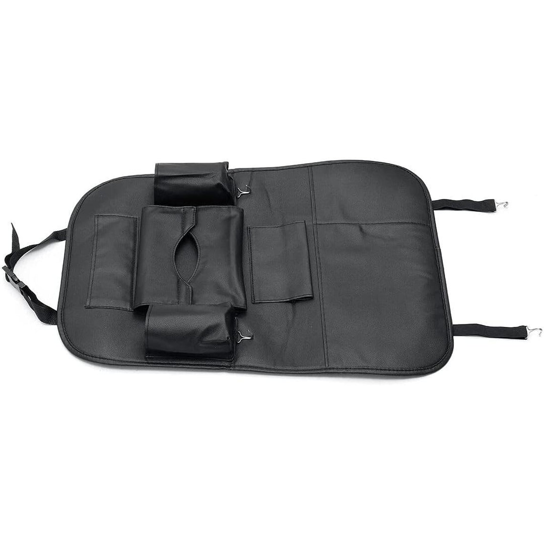Luxury Multi-Pocket Leather Car Back Seat Organizer