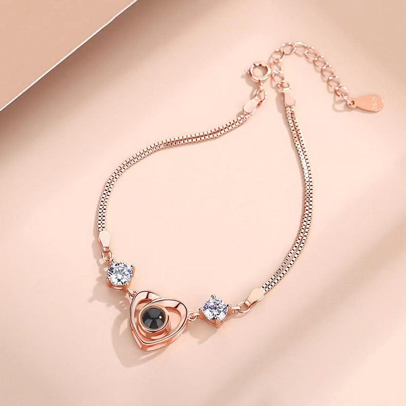 100 Kinds Of Silver Projection Bracelet Women I Love Your Creativity - Trendha