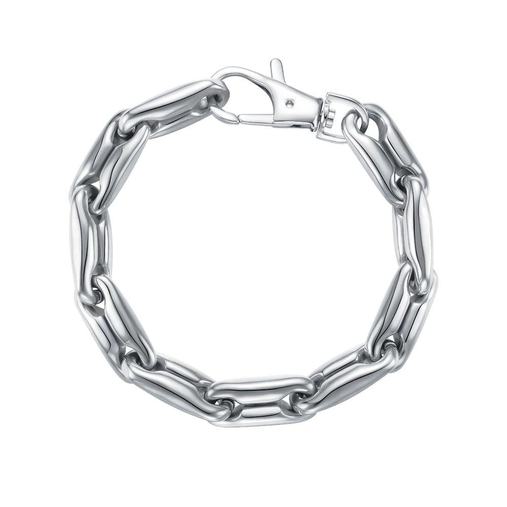 18K Gold Plated Chunky Chain Lobster Buckle Bracelet - Trendha