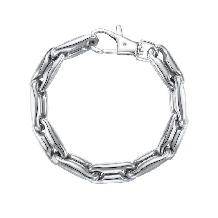 18K Gold Plated Chunky Chain Lobster Buckle Bracelet - Trendha