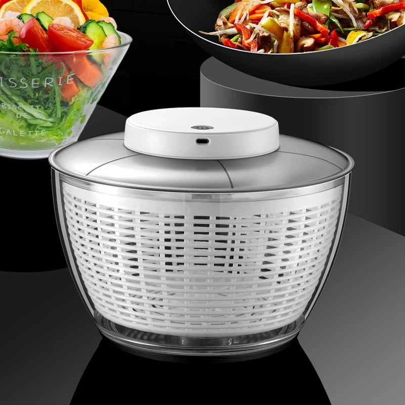 Electric Salad Spinner and Produce-Washing Bowl