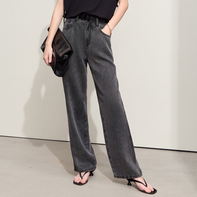 Women's High-Waist Straight-Leg Lyocell Jeans