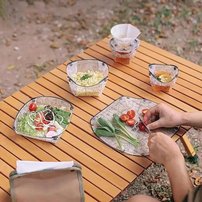 5-in-1 Foldable Camping Tableware