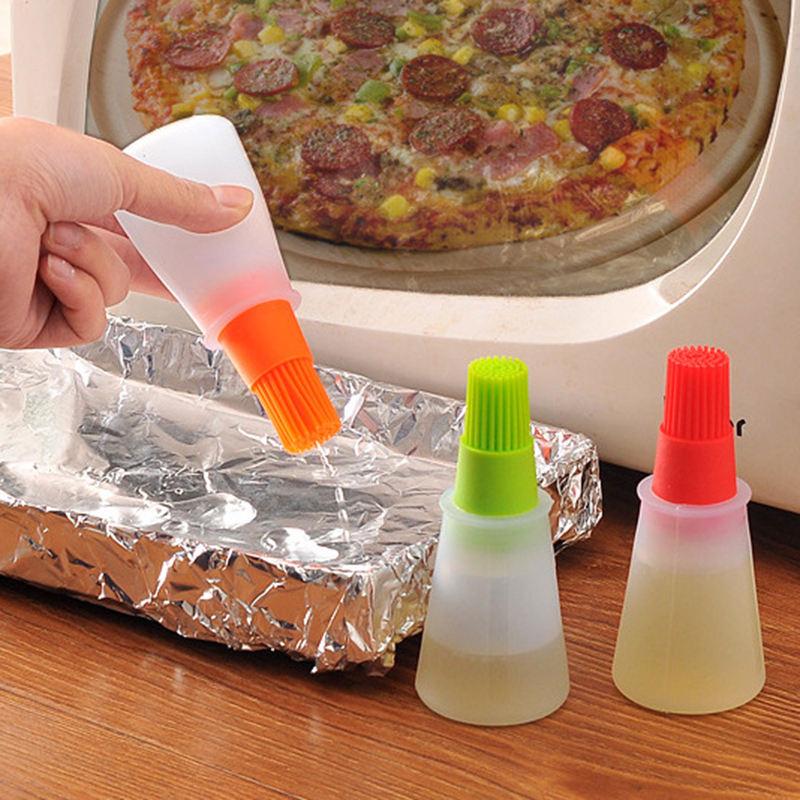 Silicone Oil and Basting Brush with Bottle