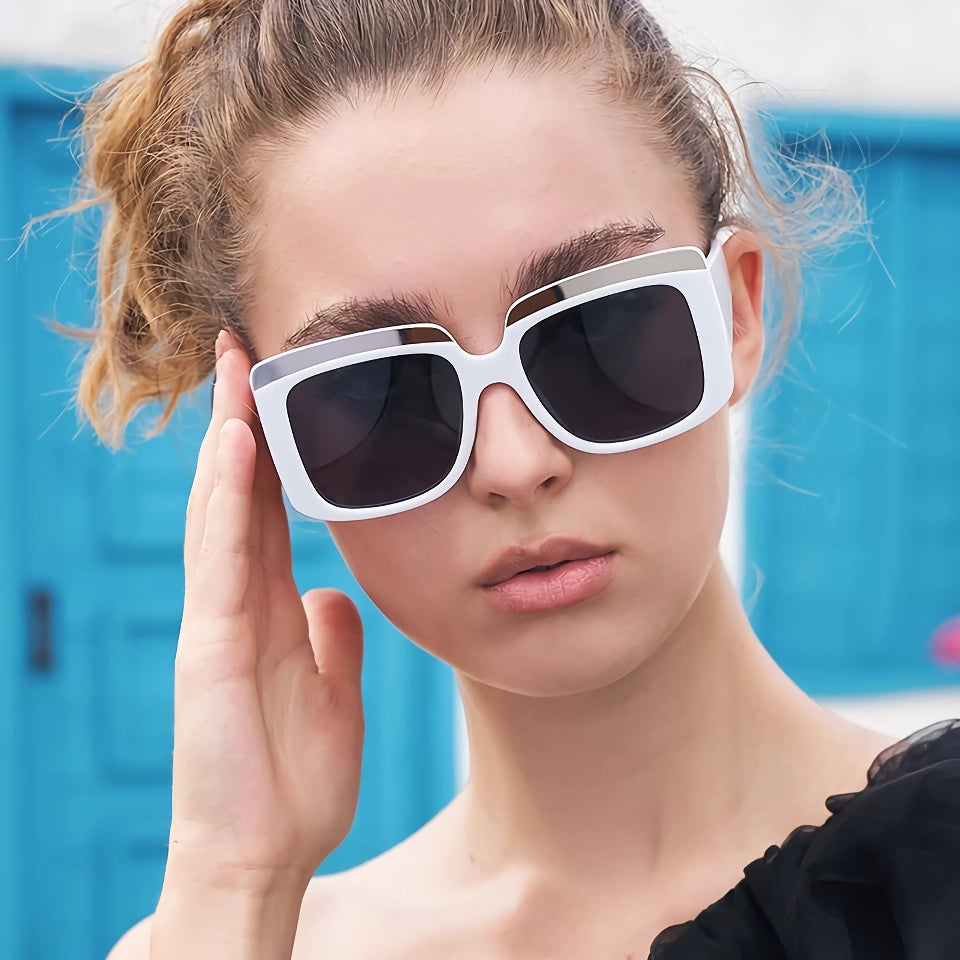 Luxury Oversized Square Sunglasses with UV400 Protection