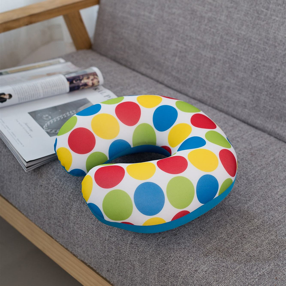 U-Shape Travel Neck Pillow with Foam-Ball Filling