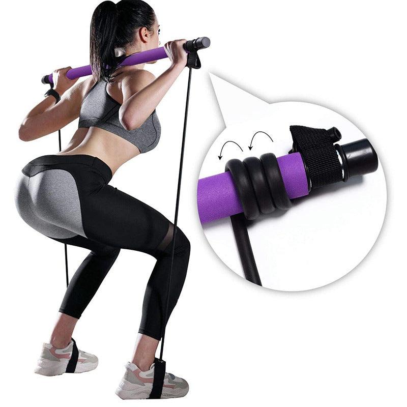 Portable Pilates Bar and Resistance-Cord Set