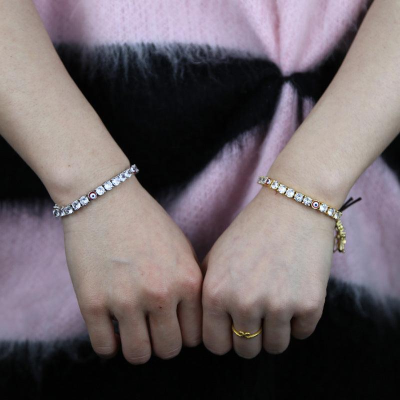 5mm Zircon Eye Tennis Chain Bracelet - Trendha