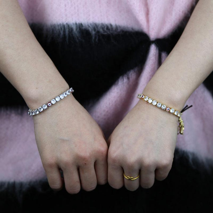 5mm Zircon Eye Tennis Chain Bracelet - Trendha
