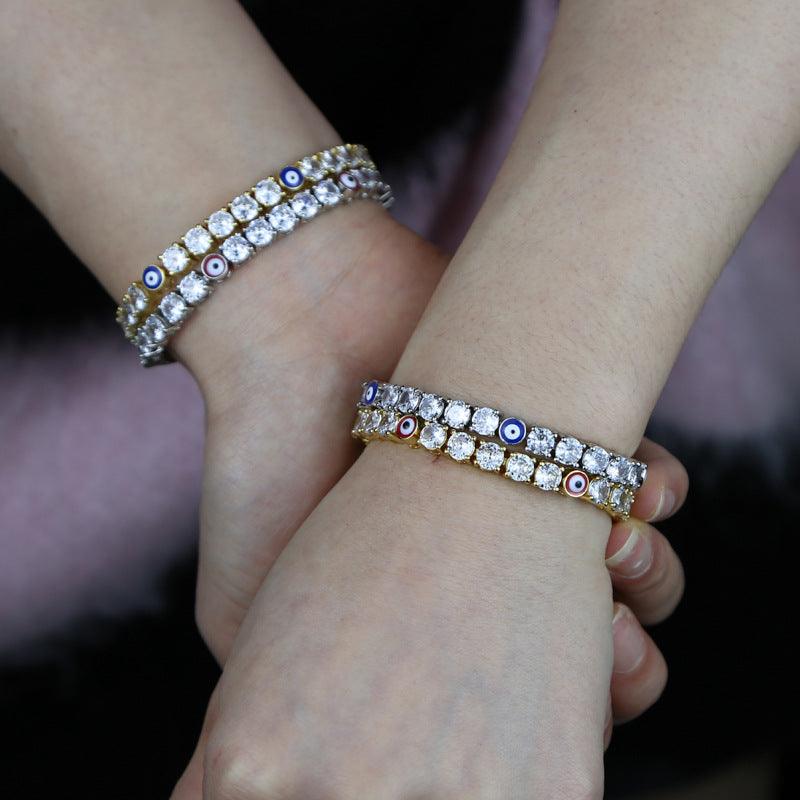 5mm Zircon Eye Tennis Chain Bracelet - Trendha