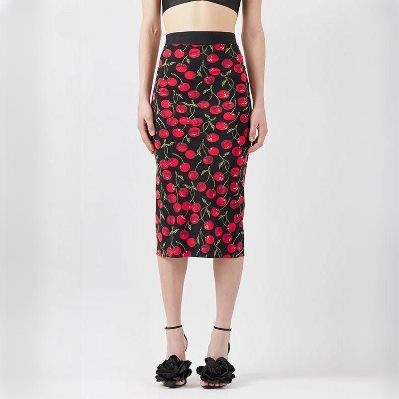 High-Waist Floral-Print Pencil Skirt