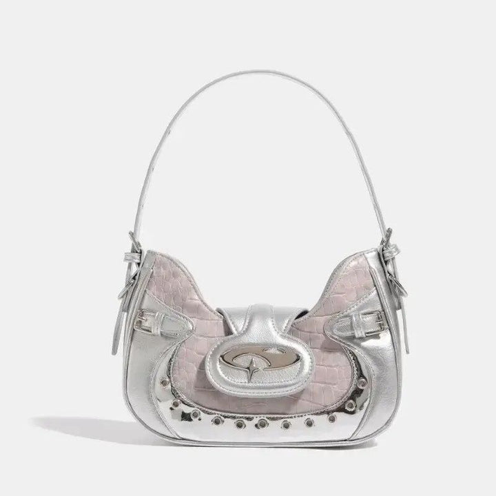 Gothic Silver Patchwork Harajuku Fashion Handbag