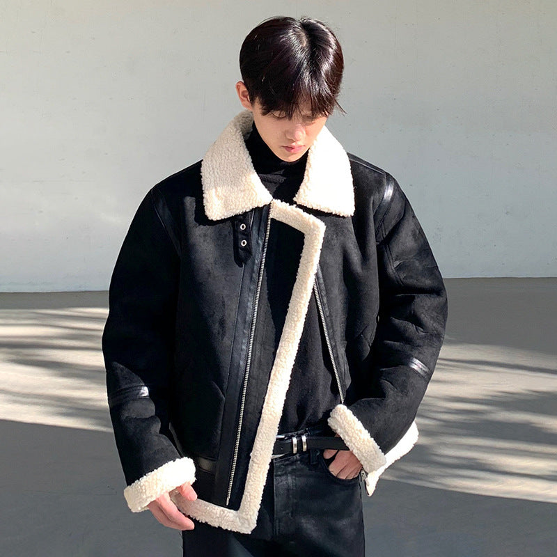 Men's Contrast-Trim Zip-Front Jacket