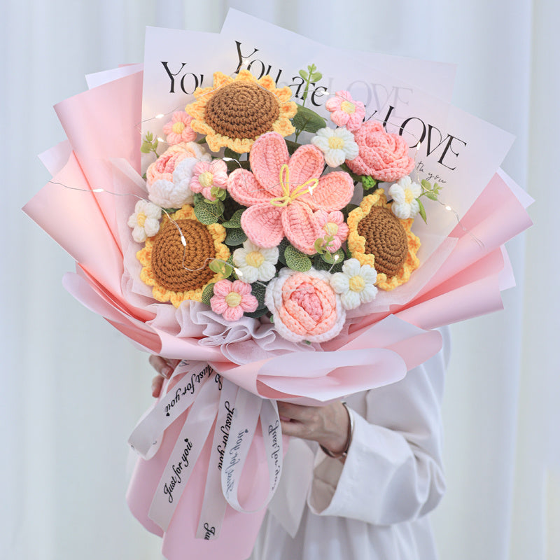 Finished Woven Flower Gift Bouquet