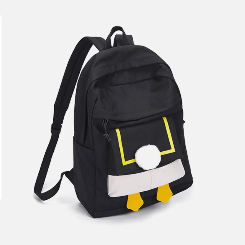 Large School Backpack with Decorative Front Pocket