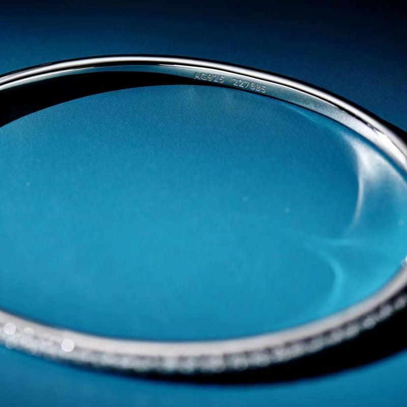 925 Silver Fine Row Diamond Bracelet - Trendha