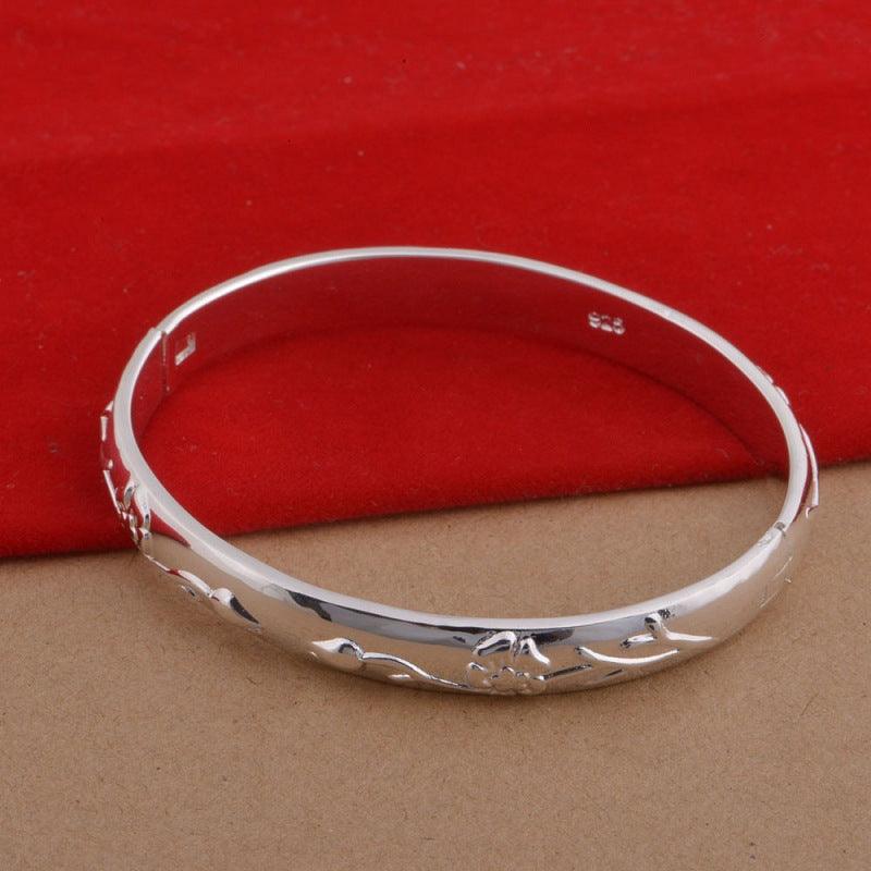 Rose-Motif Copper Bracelet