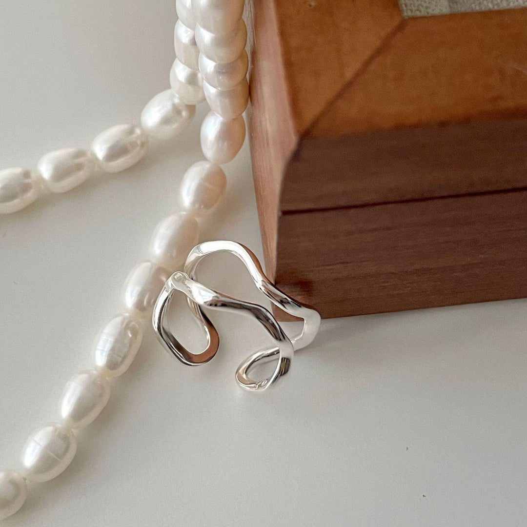 925 Sterling Silver Ring Hollowed Out Accessory Opening - Trendha