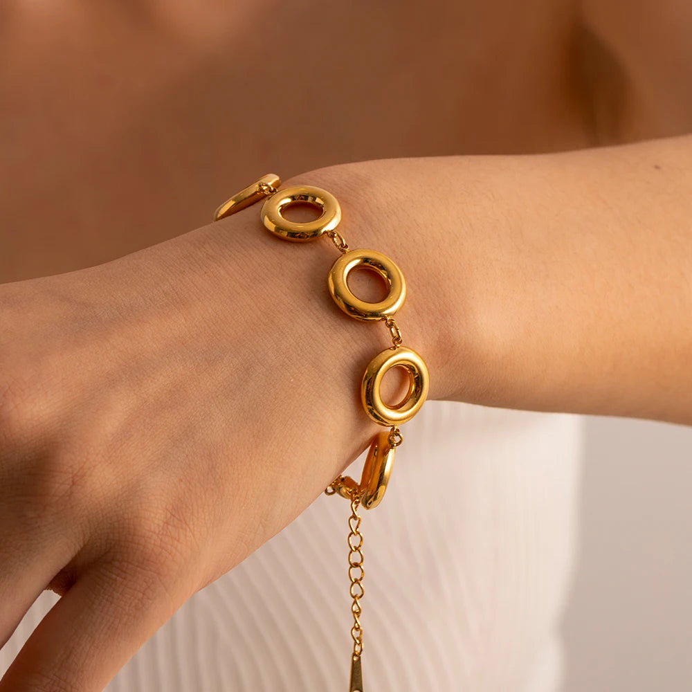 18K Gold-Plated Stainless-Steel Oval-Link Bracelet