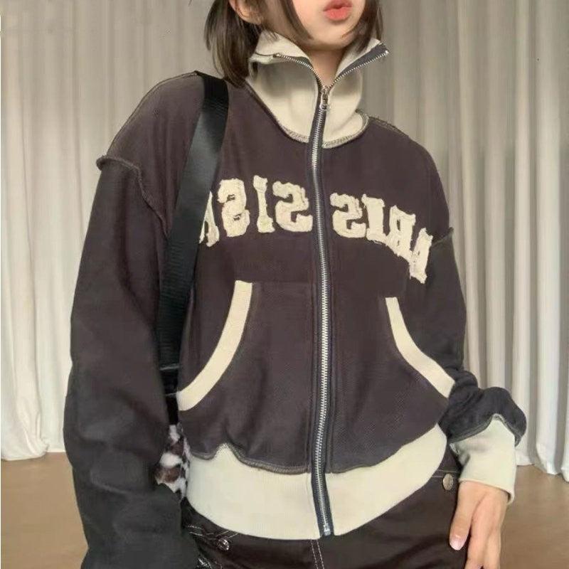 American Retro Loose Fitting Sweater Jacket For Women - Trendha