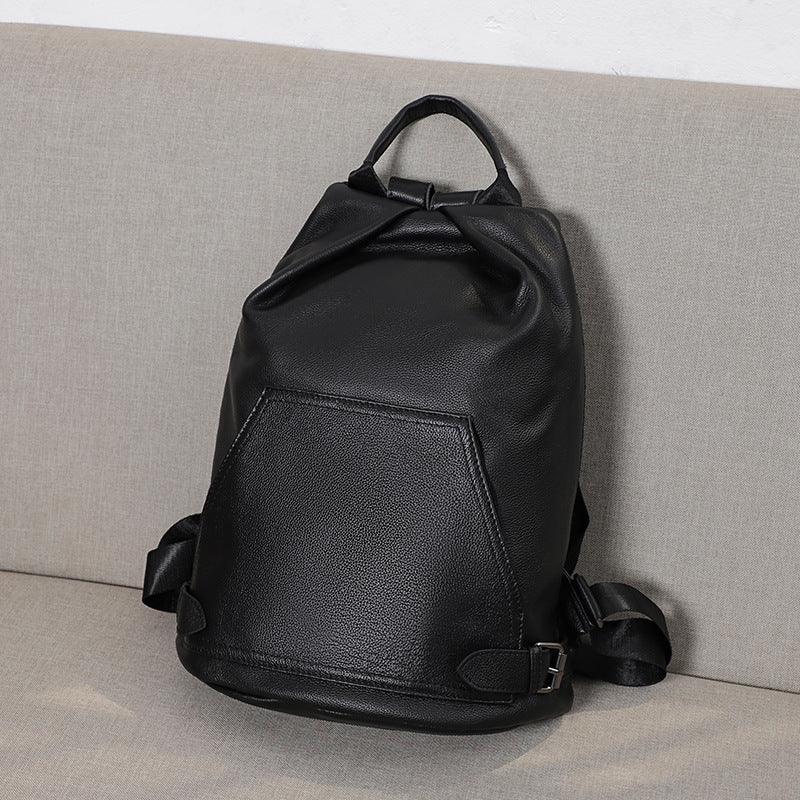 Anti-theft Ladies Backpack Genuine Leather Travel Bag Top Layer Cowhide - Trendha