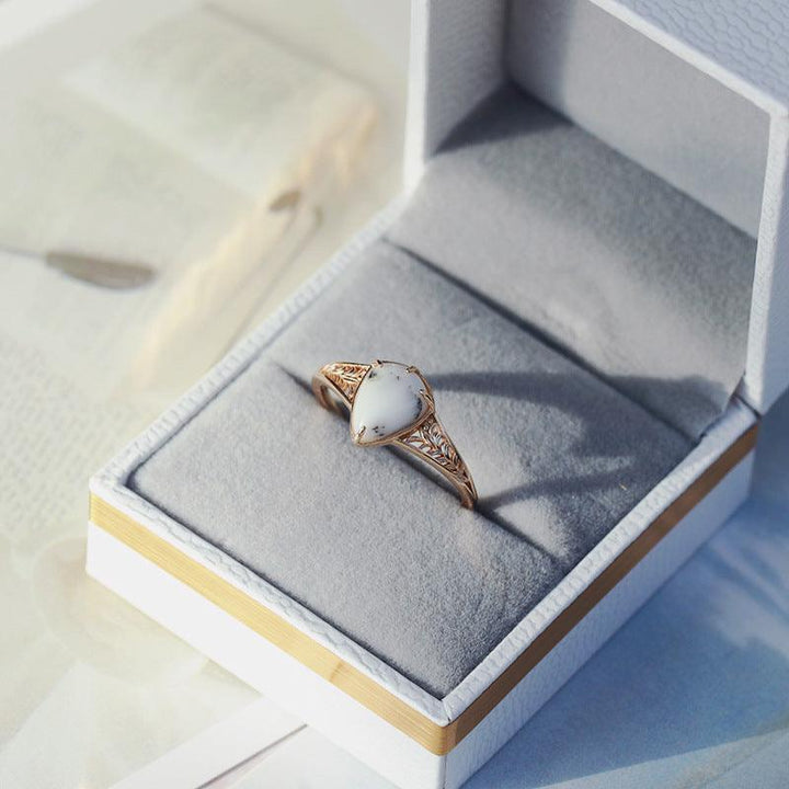 Antique Sterling Silver Gold-plated Ring - Trendha