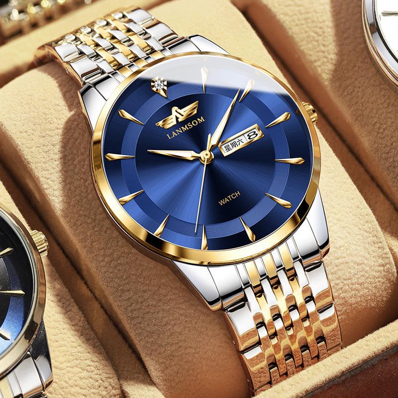 Automatic Non-mechanical Watch Diamond Waterproof Calendar Men - Trendha