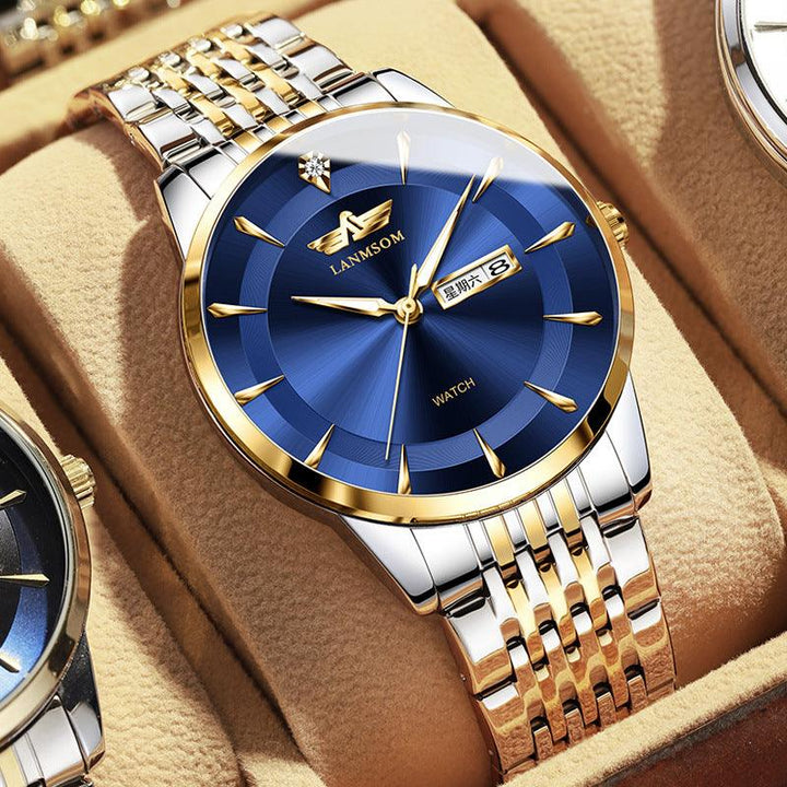 Automatic Non-mechanical Watch Diamond Waterproof Calendar Men - Trendha