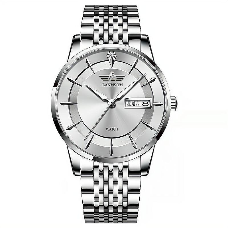 Automatic Non-mechanical Watch Diamond Waterproof Calendar Men - Trendha