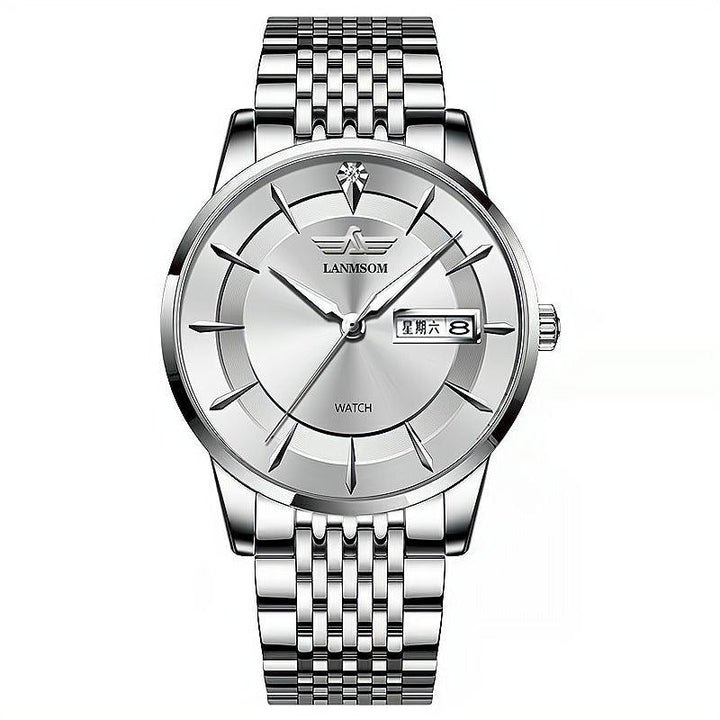 Automatic Non-mechanical Watch Diamond Waterproof Calendar Men - Trendha