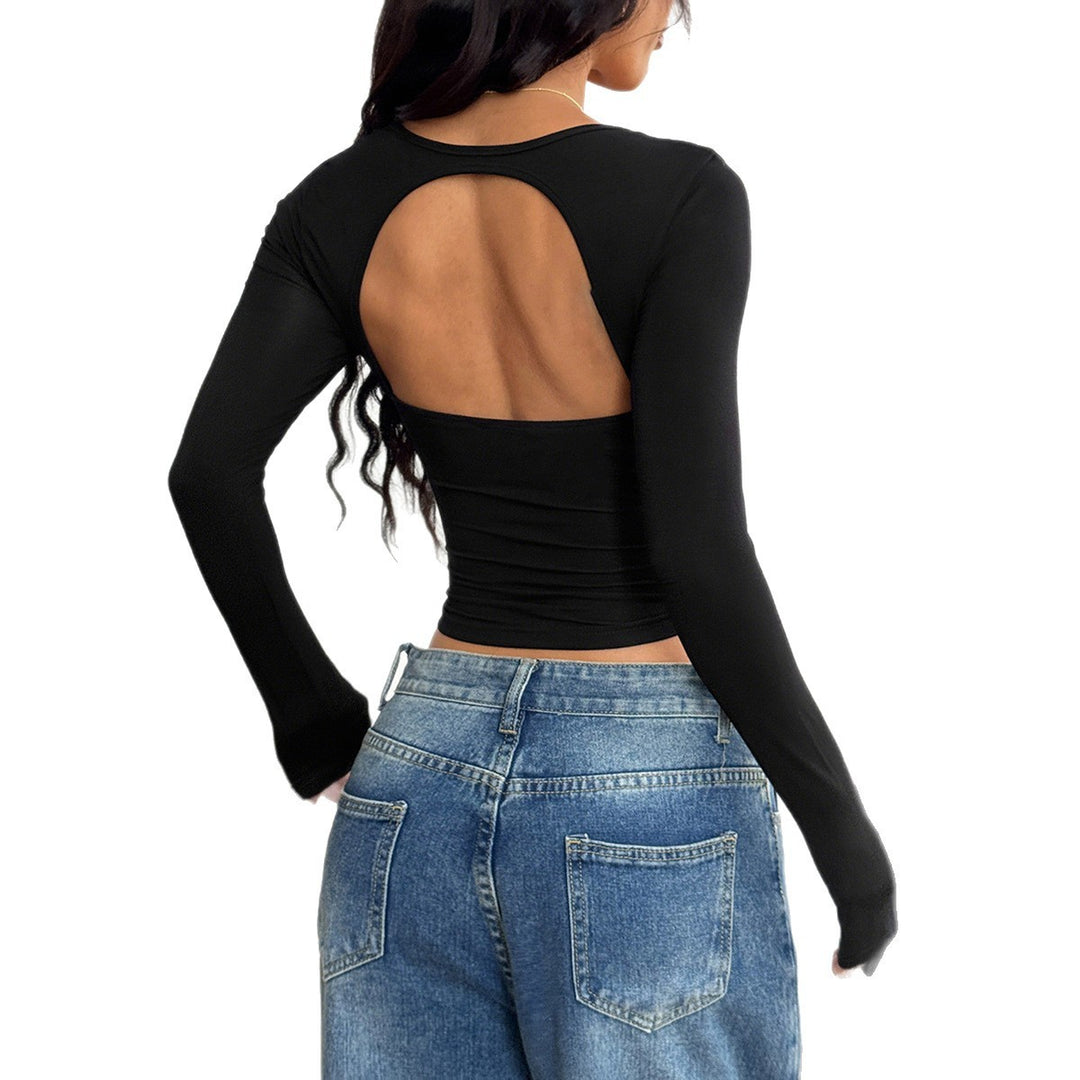 Women's Solid Color Long-sleeved Bottoming Shirt T-shirt