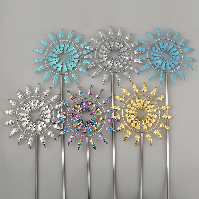 Color Metal Garden Windmill Decoration