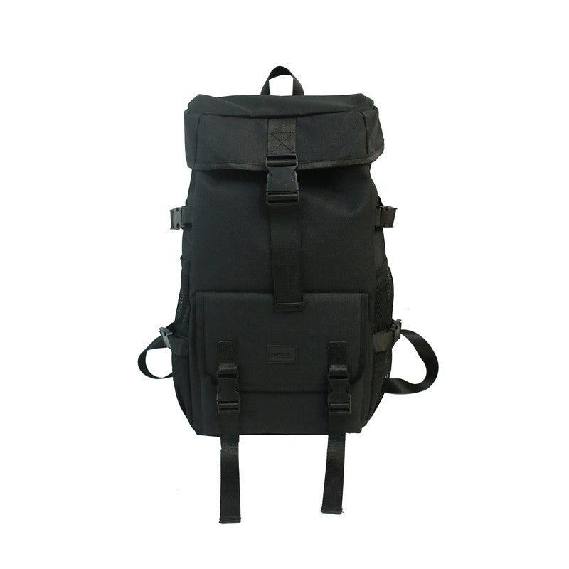 Black Large Capacity Travel Tooling Backpack - Trendha