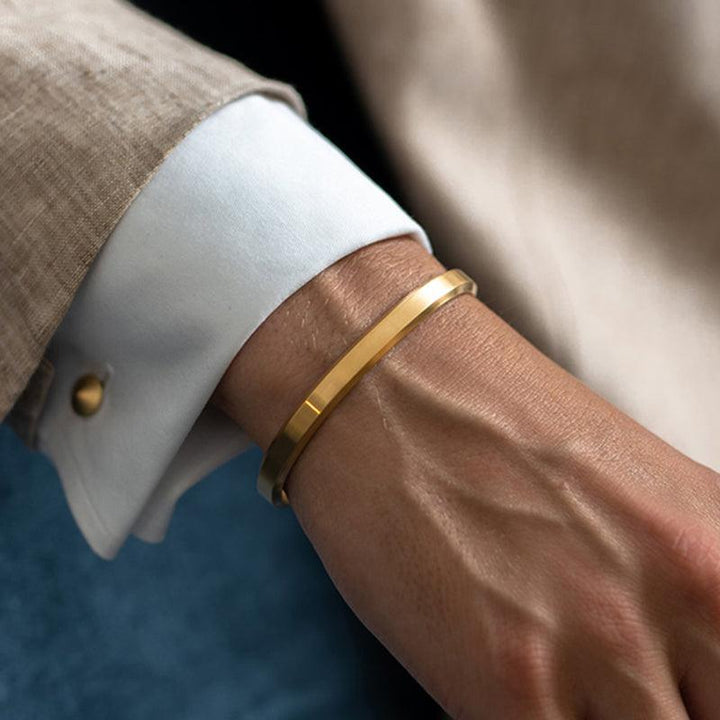 Boys And Girls Stainless Steel C Bracelet - Trendha