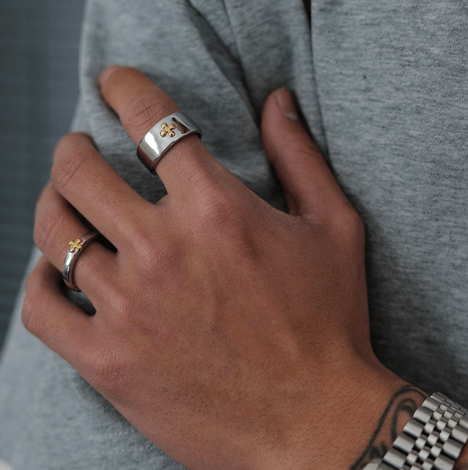 Boys' Ring Cross Dot Gold Light - Trendha