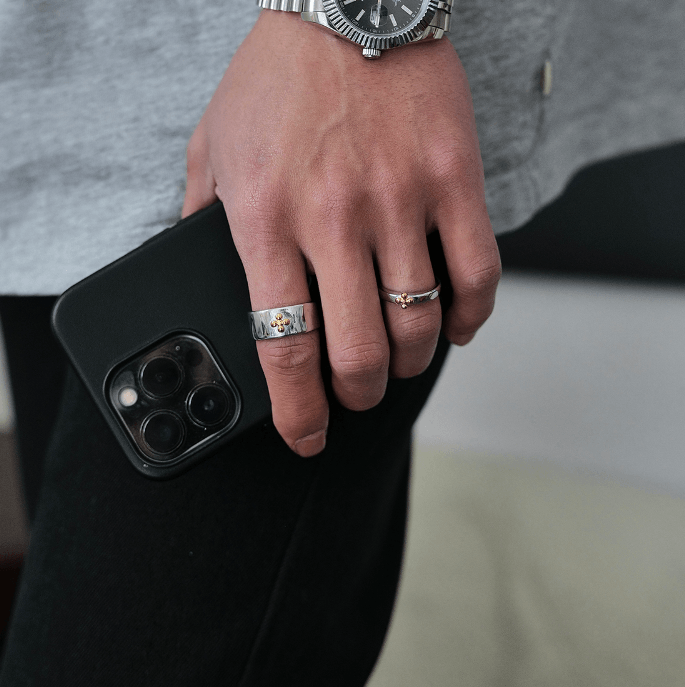 Boys' Ring Cross Dot Gold Light - Trendha