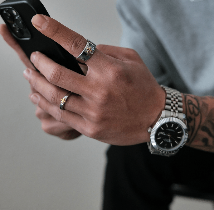 Boys' Ring Cross Dot Gold Light - Trendha