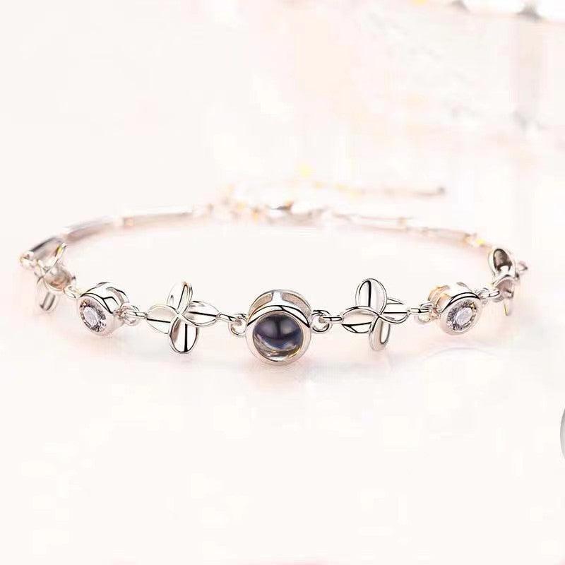 Bracelet Women's Sterling Silver Projection Photo - Trendha