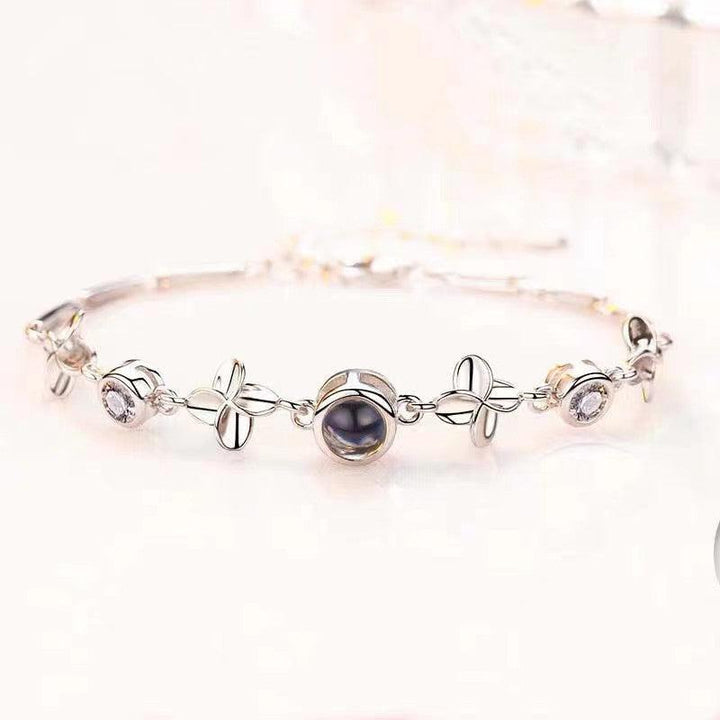 Bracelet Women's Sterling Silver Projection Photo - Trendha