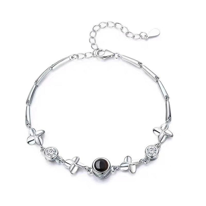 Bracelet Women's Sterling Silver Projection Photo - Trendha