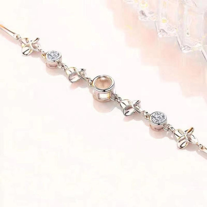Bracelet Women's Sterling Silver Projection Photo - Trendha