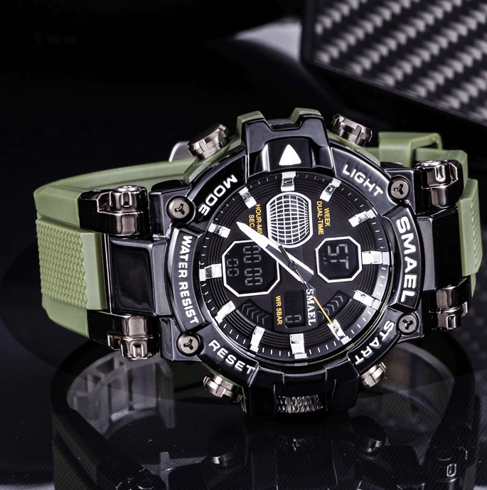 Brand Men's Sports Fashion Fitness Watch Dual - Trendha