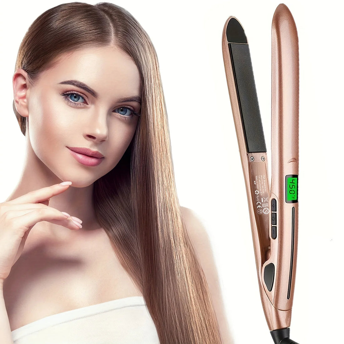 2-in-1 Ceramic Hair Straightener and Curler