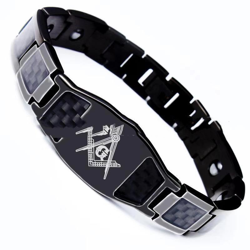 Carbon Fiber Titanium Steel Bracelet Magnet - Trendha