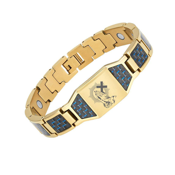 Carbon Fiber Titanium Steel Bracelet Magnet - Trendha