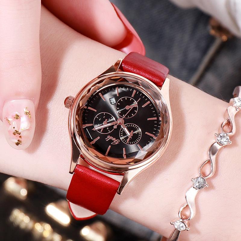 Casual Women's Student Quartz Calendar Wrist Watch - Trendha