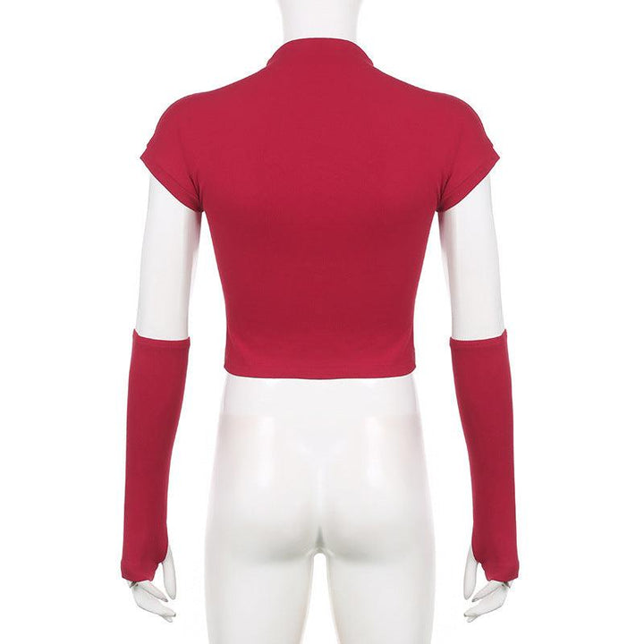 Cat Printing Cropped T-shirt Street Style - Trendha