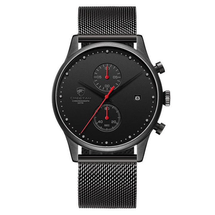 CHEETAH Business Men's Watch Hot Selling Waterproof Steel Band Multifunctional Two Eyes - Trendha