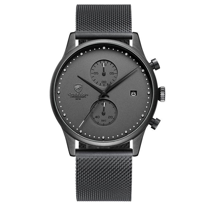 CHEETAH Business Men's Watch Hot Selling Waterproof Steel Band Multifunctional Two Eyes - Trendha
