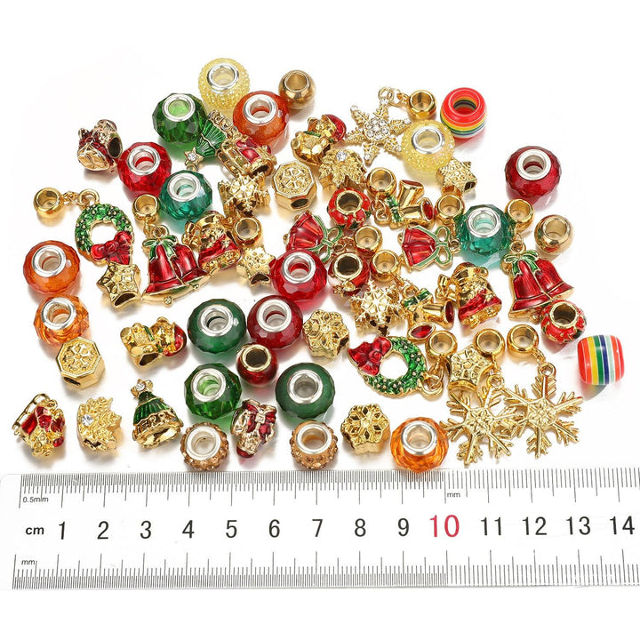 Christmas Beads Alloy Large Hole Beads DIY Set - Trendha